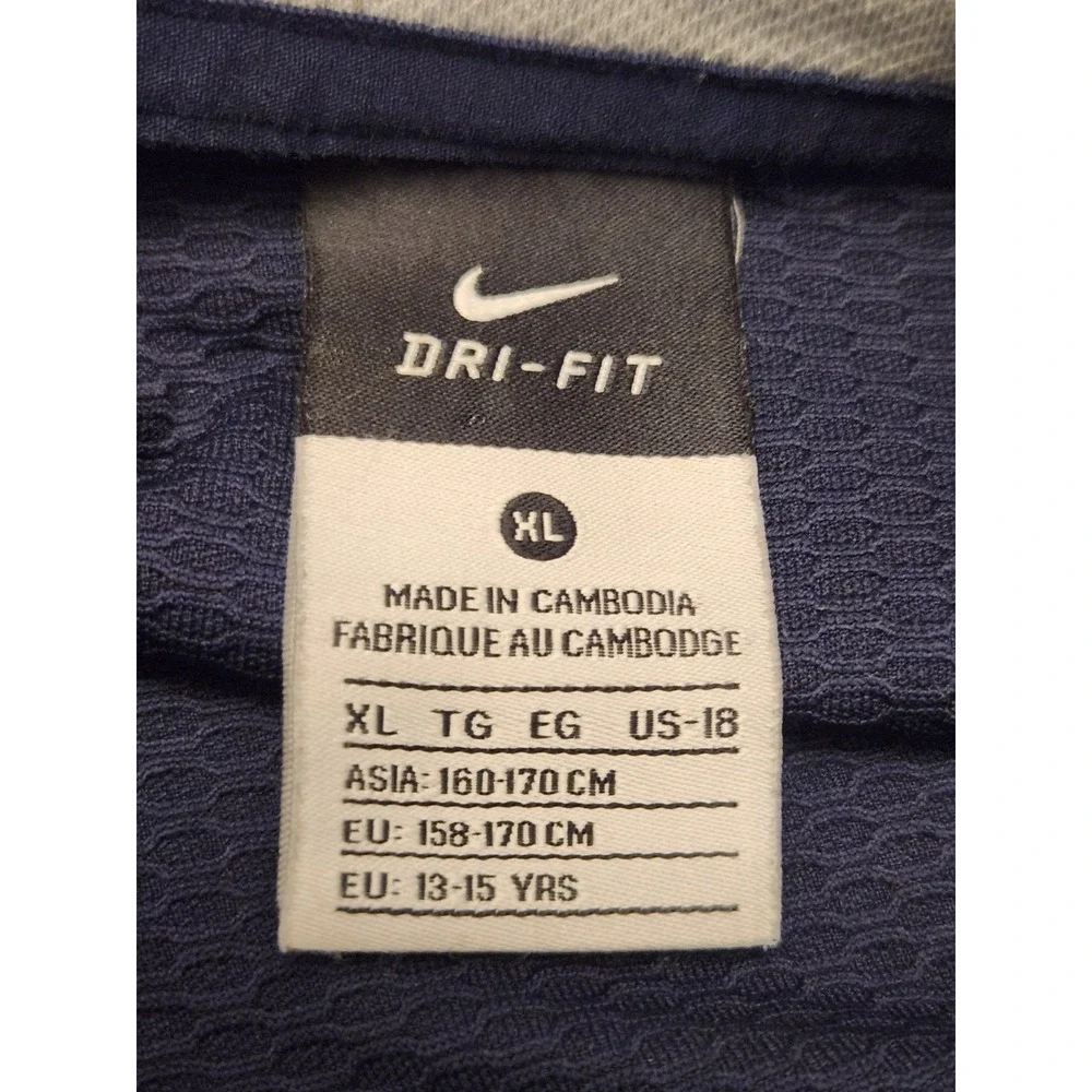 Nike‎ Pullover Mens XL Blue Dri-Fit Long Sleeve Quarter Zip Athletic Training